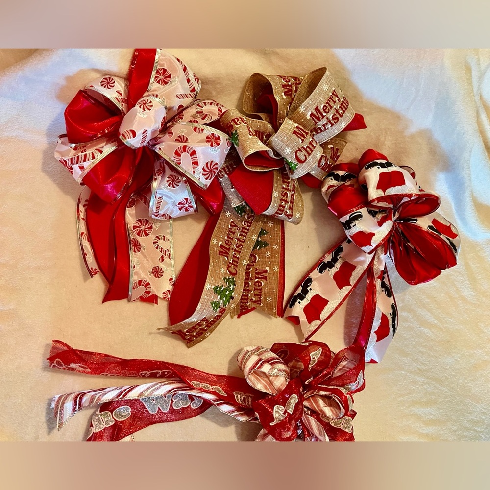 Handmade Christmas Bow Set